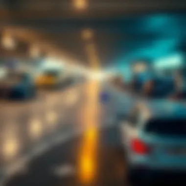 Key Locations for Monthly Parking A map highlighting key locations of monthly parking facilities throughout Dubai.