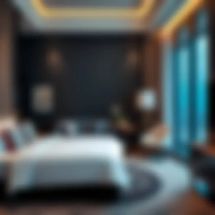 Luxurious Comfort at Mövenpick Hotel Luxurious guest room at Mövenpick Hotel Ras Al Khaimah highlighting comfort and design
