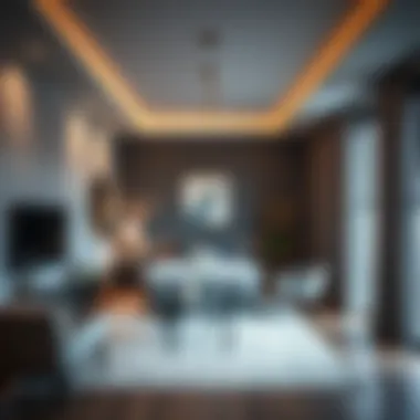 Contemporary One-Bedroom Interior Cozy interior of a contemporary one-bedroom flat in Dubai