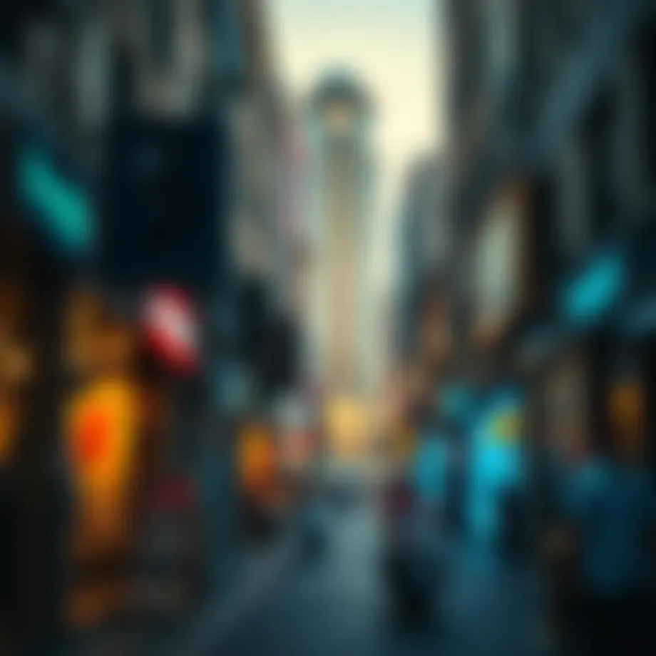 Vibrant street view depicting retail shops in Deira