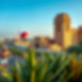 A panoramic view of Al Quoz showcasing its unique architecture and artistic installations