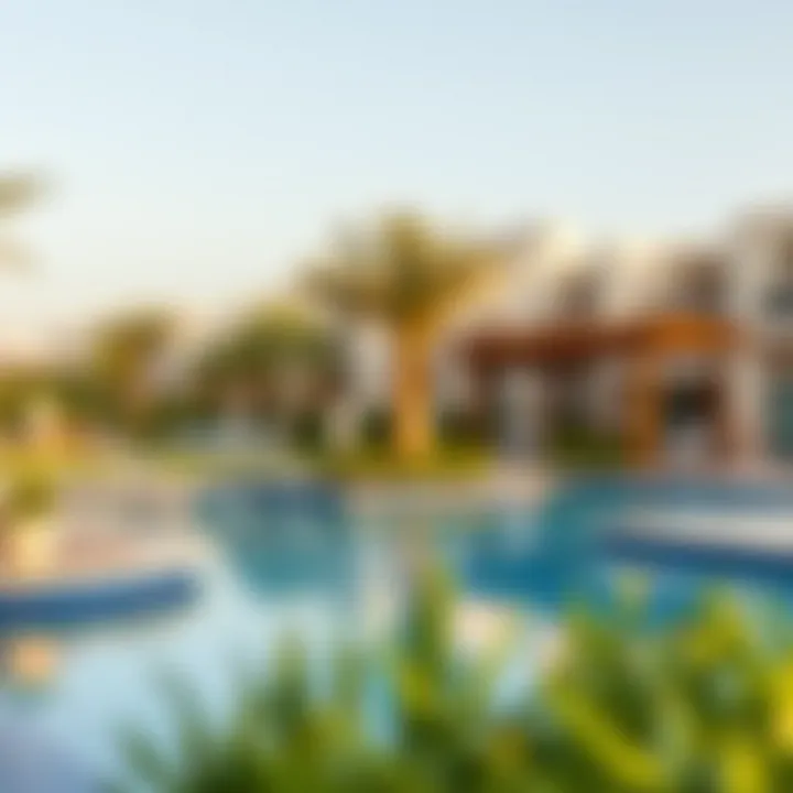 Park Terrace Community Amenities Community amenities including the pool and green spaces at Park Terrace