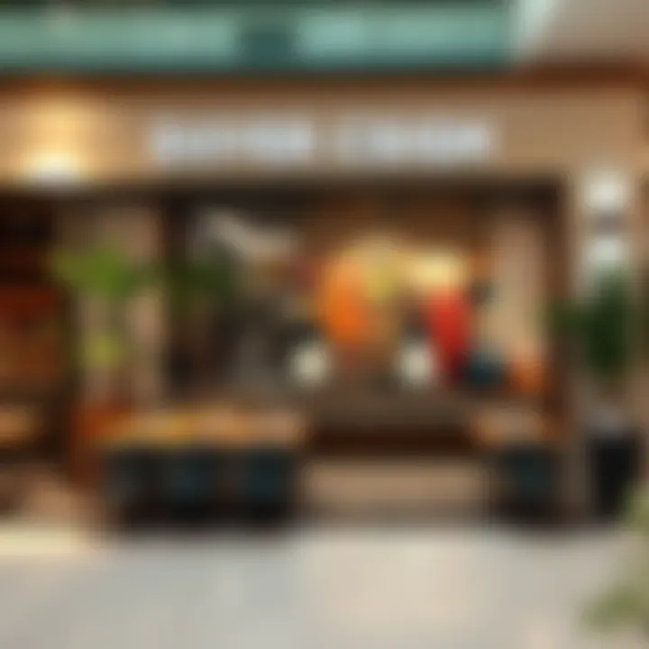 Dining options available in the mall, featuring diverse cuisines