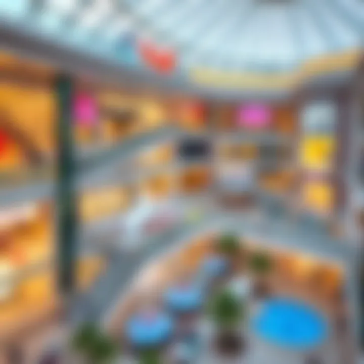 Map highlighting the location of the mall relative to Dubai Airport