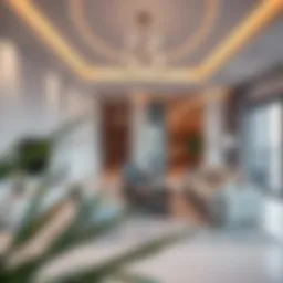 Contemporary apartment interior highlighting modern design elements