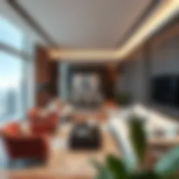 Stylish apartment interior showcasing modern design in Business Bay