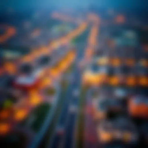 Aerial view of Dubai's Salik road network