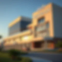 Modern school building in Nad Al Sheba