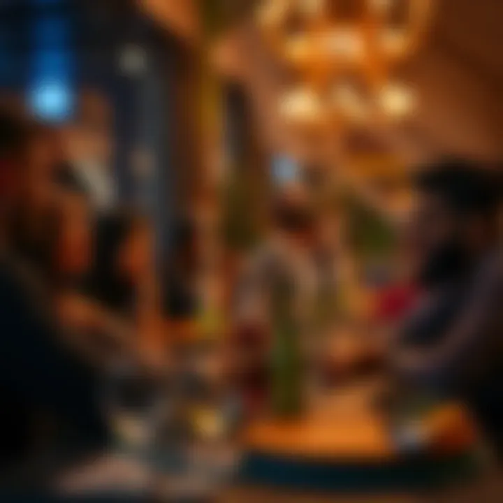 Group of friends enjoying shisha and conversation