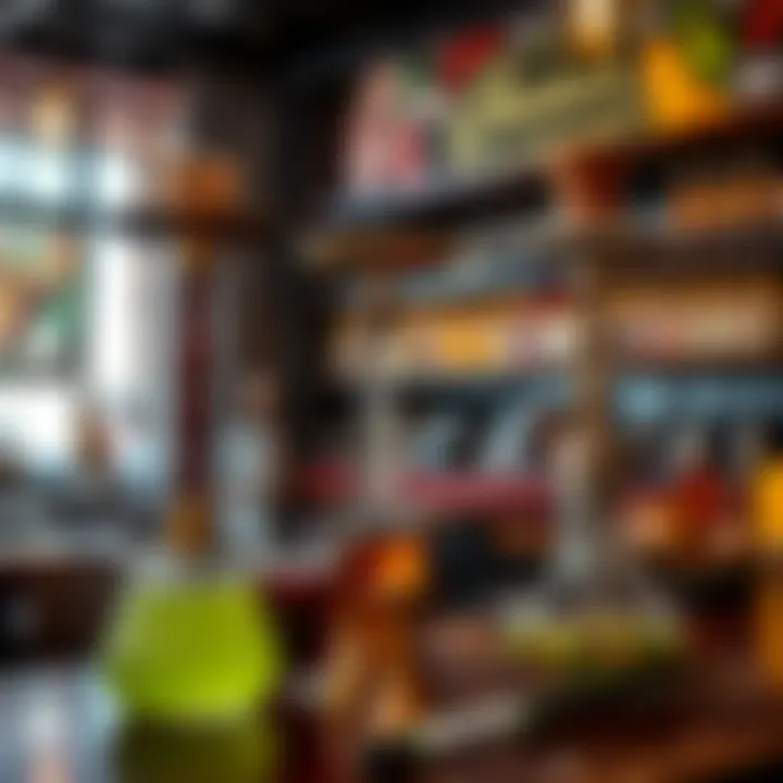 A vibrant shisha menu showcasing flavors