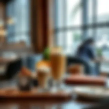 Delicious Offerings at Dubai's Study Cafes A selection of specialty beverages and snacks available at a study cafe, appealing to the senses
