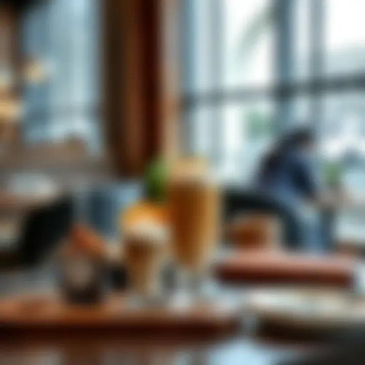 Delicious Offerings at Dubai's Study Cafes A selection of specialty beverages and snacks available at a study cafe, appealing to the senses