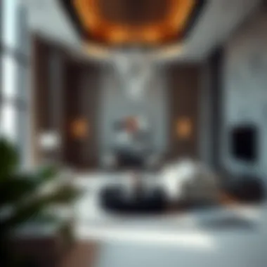 Interior design showcasing modern features and elegant finishes