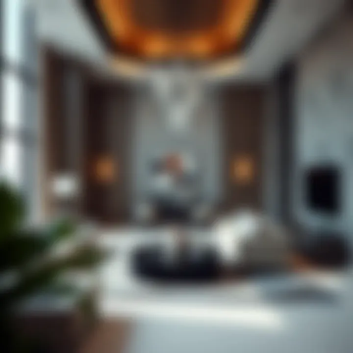 Interior design showcasing modern features and elegant finishes