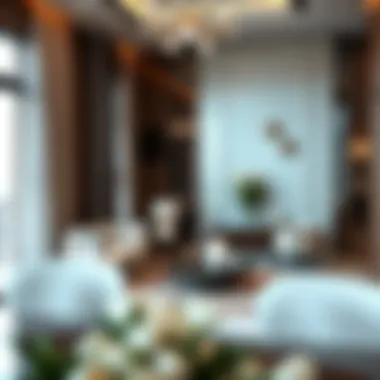 Luxurious Interior Layout in Damac Ghalia Interior layout of a luxurious apartment in Damac Ghalia highlighting design elements