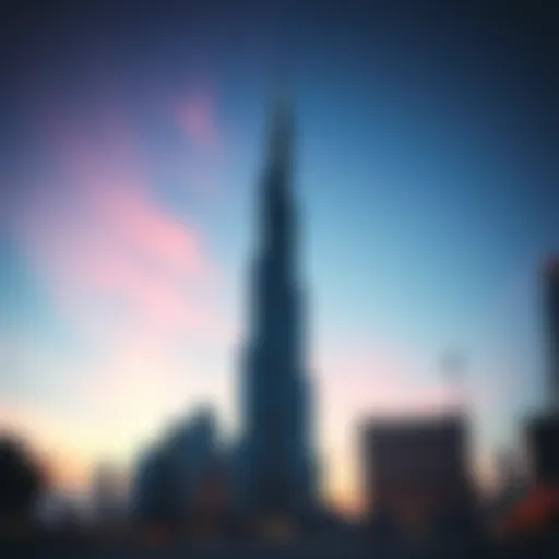 Burj Khalifa at Twilight A stunning view of the Burj Khalifa against a twilight sky