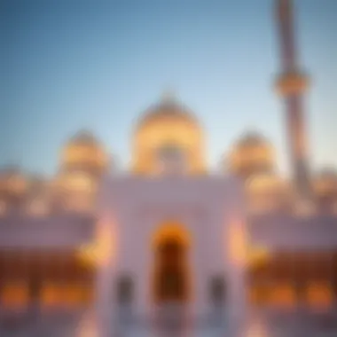 Intricate architecture of the Sheikh Zayed Grand Mosque