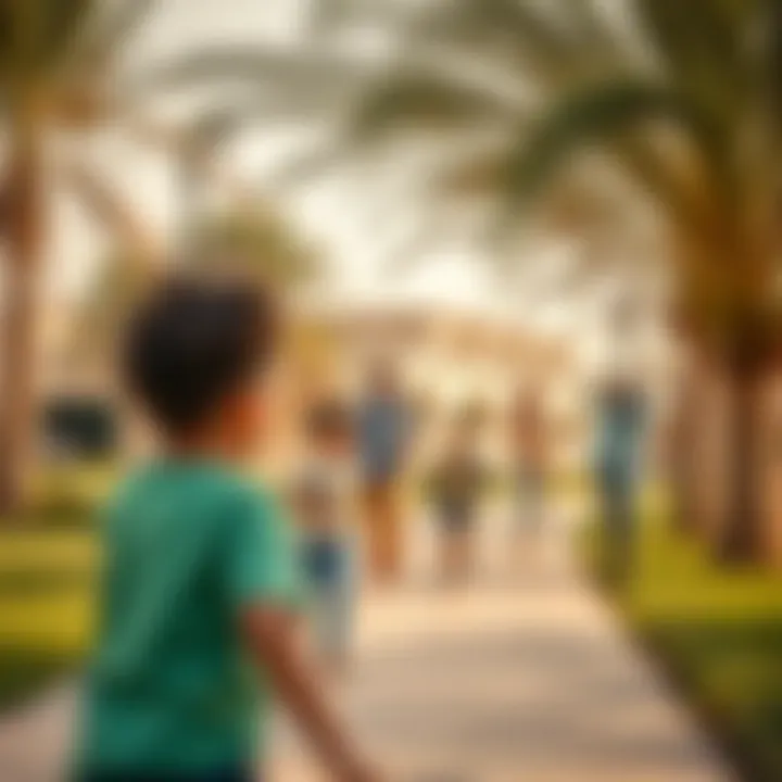 Families in Ghadeer Park Families enjoying leisure activities in Ghadeer park
