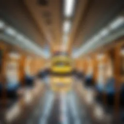 Elegant representation of the Gold Card system within the Dubai Metro