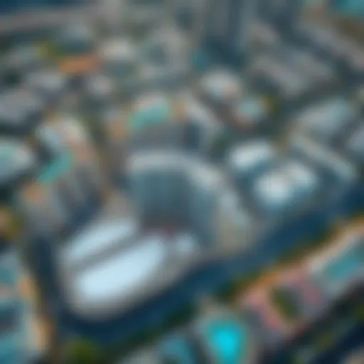 Aerial Perspective of CBD 14's Unique Architecture Aerial view of CBD 14 showcasing vibrant community and architecture