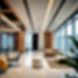 Modern office interiors showcasing innovative design