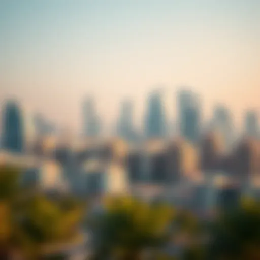 Stunning Skyline of Dubai Stunning skyline of Dubai showcasing residential complexes