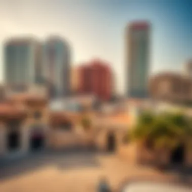 A view of the Old City juxtaposed with modern developments