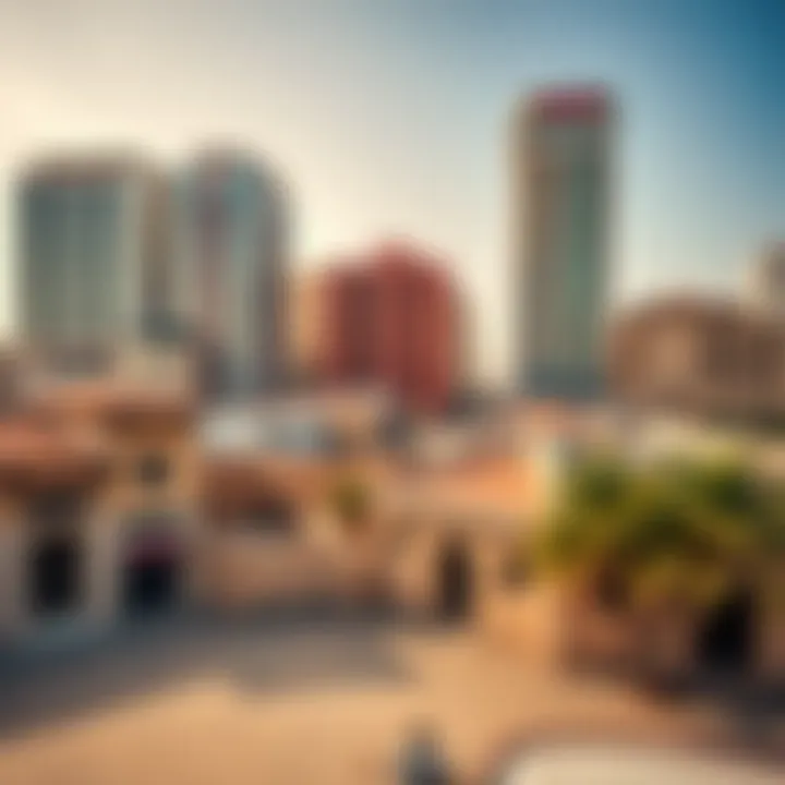 A view of the Old City juxtaposed with modern developments