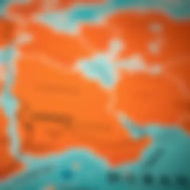 Travel Route: Canada to Dubai Map illustrating the travel route from Canada to Dubai
