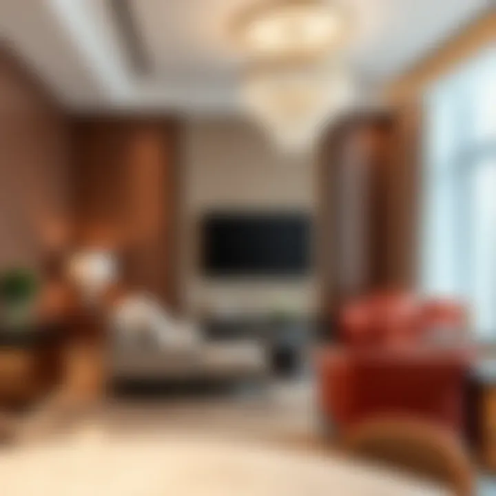 Elegant Interior of St. Regis Emaar Suite Elegant interior design of a St. Regis Emaar suite showcasing luxury
