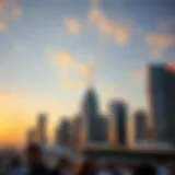 Luxurious view of the St. Regis Emaar skyline at sunset