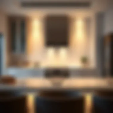 Sleek Kitchen Design in Abu Hail Villas Modern kitchen equipped with high-end appliances