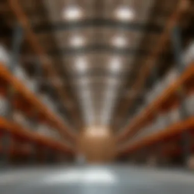 Spacious Warehouse Interior Interior of a spacious warehouse highlighting storage solutions
