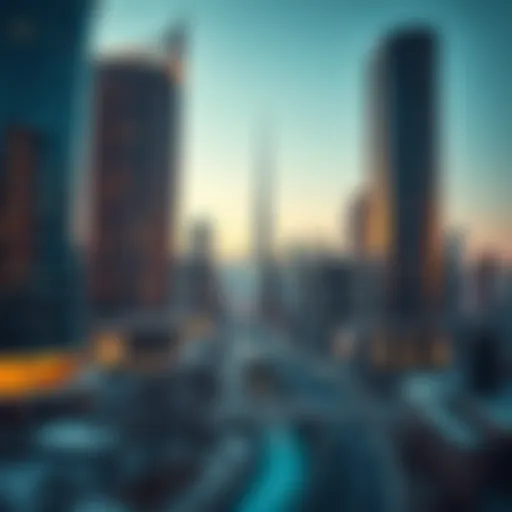 A stunning view of Dubai's skyline during winter with clear skies and moderate temperatures
