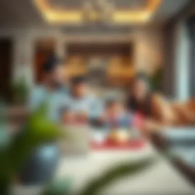 Happy family enjoying their new living space