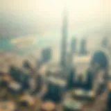 Aerial view of Dubai's skyline showcasing luxury real estate developments