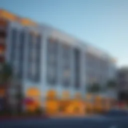 Exterior view of Hyatt Regency Dubai Deira showcasing its architectural beauty