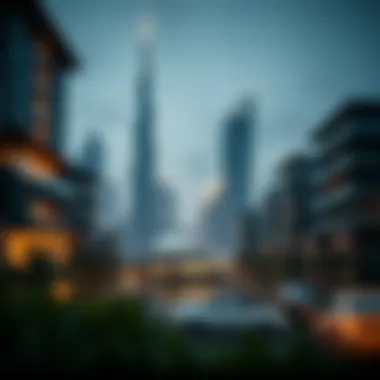 Modern Dubai skyline showcasing luxury properties