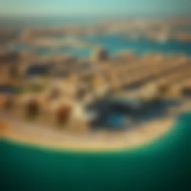 Aerial view of residential developments near the ساحل الممزر, highlighting property investment potential