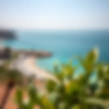Scenic view of the coastline at كورنيش الممزر showcasing turquoise waters