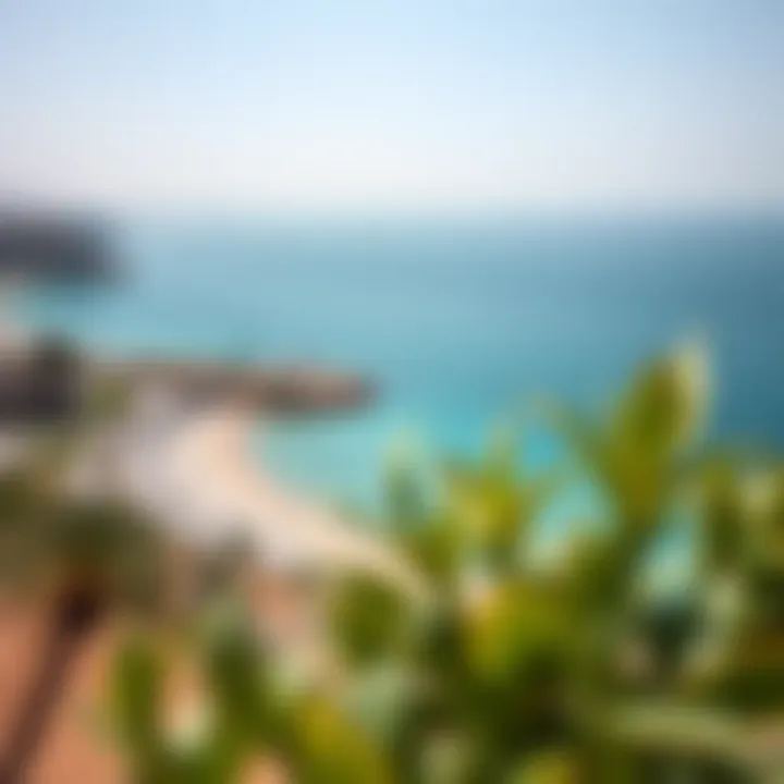 Scenic view of the coastline at كورنيش الممزر showcasing turquoise waters