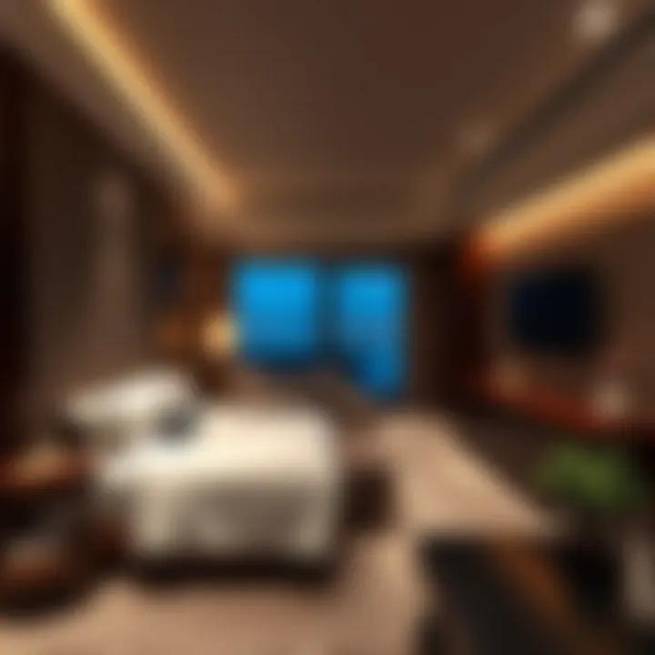Luxurious guest room showcasing modern comforts