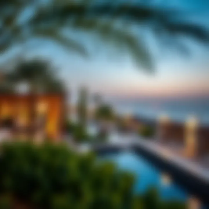 Vibrant community amenities and lush landscapes on Jumeira Bay Island