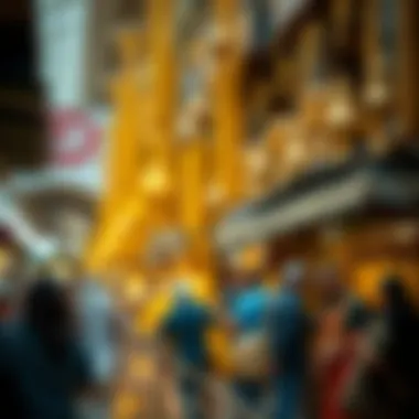 Vibrant market scene at the Dubai Gold Souk