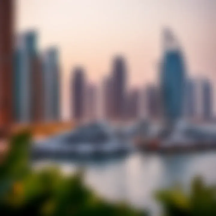 Stunning waterfront view of Dubai Marina