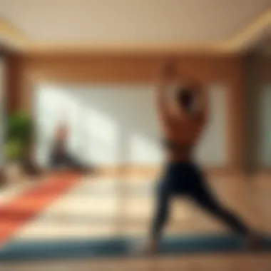 A serene yoga session in a ladies-only environment