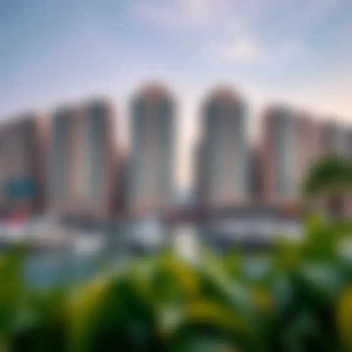 Luxury residences lining the waterfront of Marina Bay