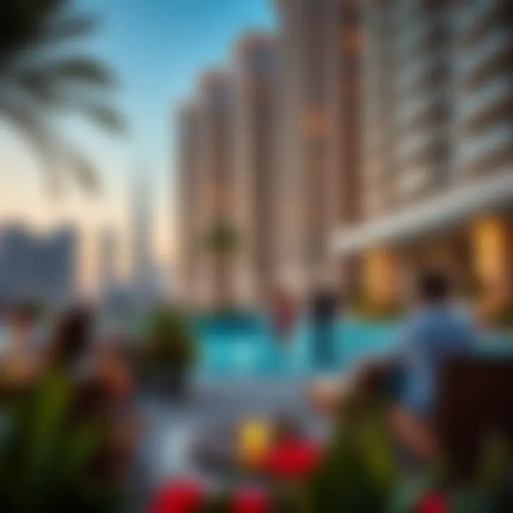 Vibrant Lifestyle at Marina Towers Vibrant lifestyle scene at Marina Towers community