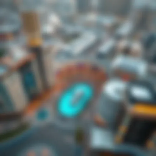 Aerial view of the Megamall development in Dubai