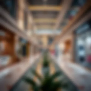Interior design showcasing modern shopping spaces